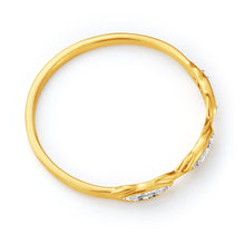Load image into Gallery viewer, 9ct Yellow Gold Eternity Ring with 15 Diamonds
