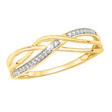 Load image into Gallery viewer, 9ct Yellow Gold Diamond Plait Ring