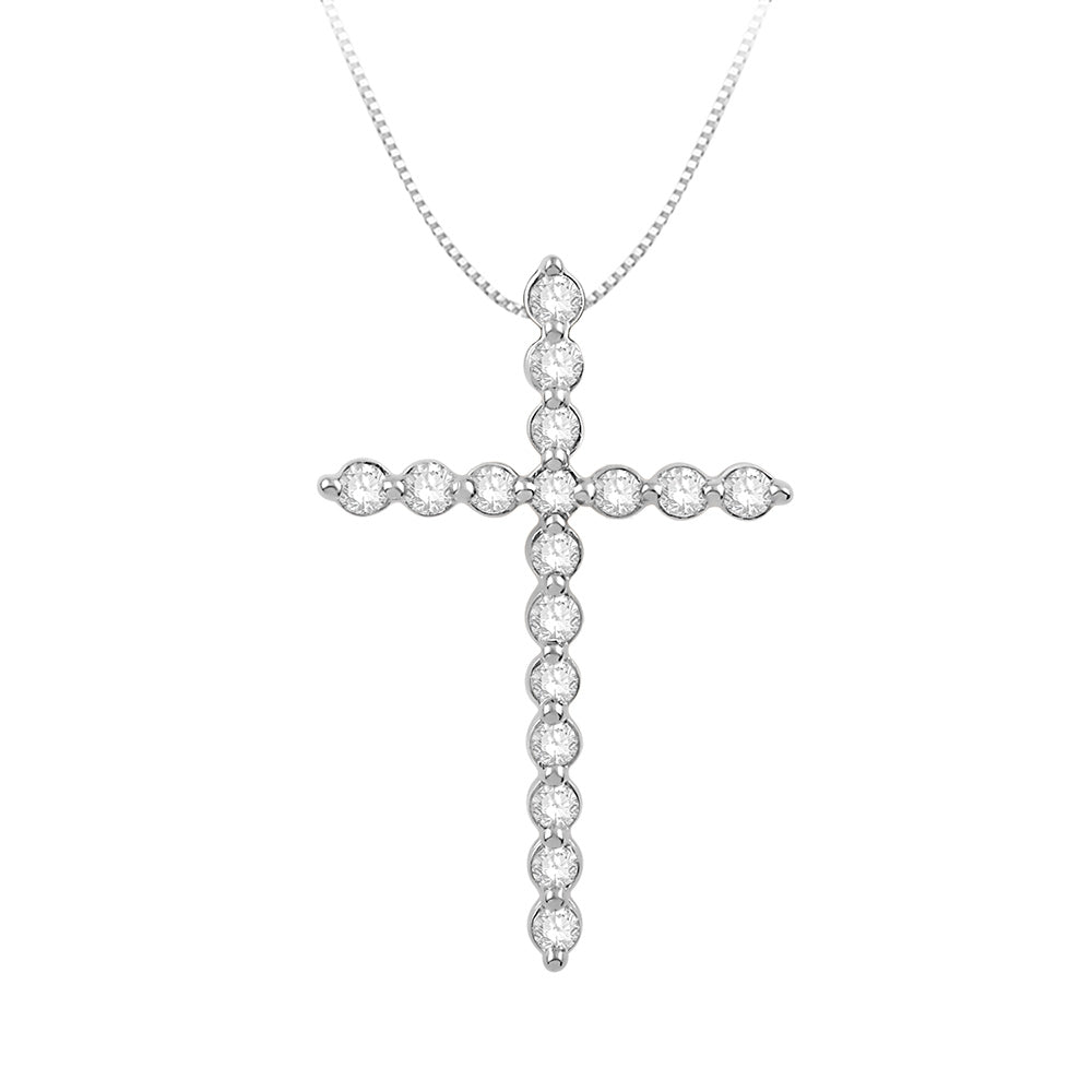 Faith 1/4 Carat of Diamond Religious Pendant in 9ct White Gold