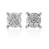 9ct Yellow Gold Diamond Studs with 14 Brilliant Diamonds