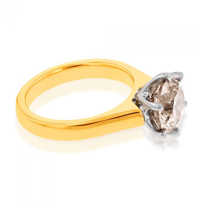 18ct Yellow Gold Solitaire Ring With 3 Carat Diamond