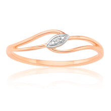 Load image into Gallery viewer, 9ct Rose Gold Diamond Ring with 1 Brilliant Cut Diamond