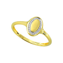 Load image into Gallery viewer, 9ct Yellow Gold Diamond Signet Ring with 22 Brilliant Diamonds
