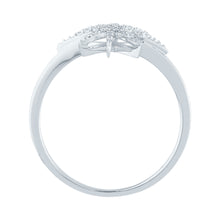Load image into Gallery viewer, 9ct White Gold Diamond Starburst Ring