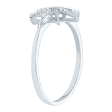 Load image into Gallery viewer, 9ct White Gold Diamond Starburst Ring