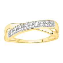Load image into Gallery viewer, 9ct Yellow Gold Diamond Ring with 8 Briliiant Diamonds