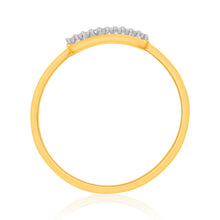 Load image into Gallery viewer, 9ct Yellow Gold Diamond Ring with 10 Brilliant Diamonds