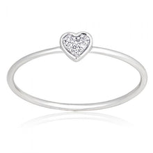 Load image into Gallery viewer, 9ct White Gold Diamond Heart Ring with 6 Brilliant Diamonds