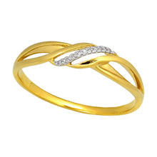 Load image into Gallery viewer, 9ct Yellow Gold Diamond Ring with 11 Brilliant Diamonds