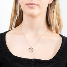 Load image into Gallery viewer, 9ct Yellow Gold Diamond Tree of Life Heart Pendant with 1 Brilliant Cut Diamond