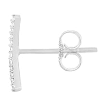 Load image into Gallery viewer, 9ct White Gold 0.05 Carat Diamond Ear Climbers Stud Earrings