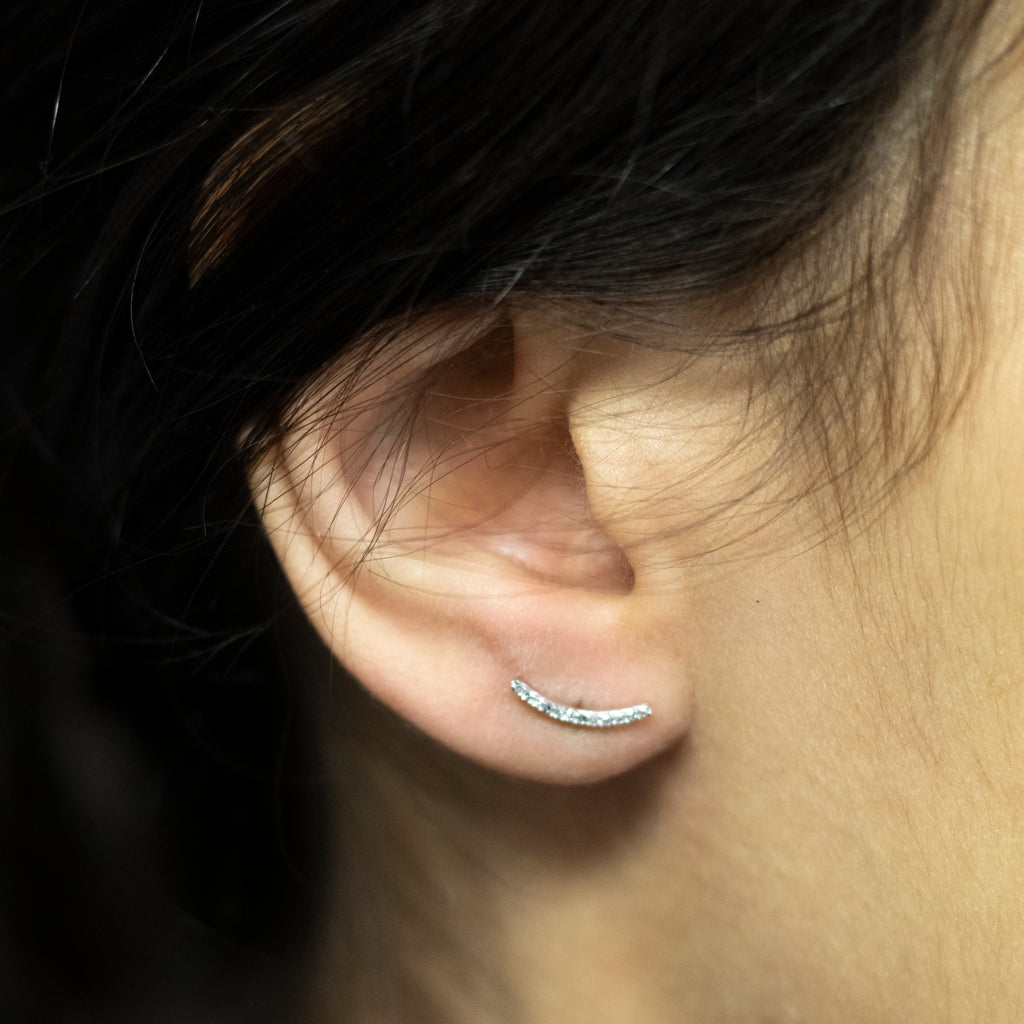 Diamond ear climber on sale earrings
