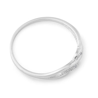 9ct White Gold Diamond Ring with 2 Brilliant Cut Diamonds