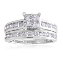Load image into Gallery viewer, SEAMLESS LOVE  9ct White Gold Bridal Set Ring with 1.20 Carat of Diamonds