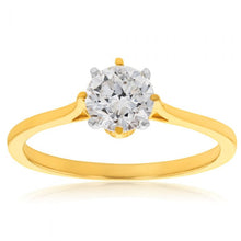 Load image into Gallery viewer, 9ct Yellow Gold  1 Carat Diamond Solitaire Ring