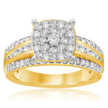 Load image into Gallery viewer, 9ct Yellow Gold 1.00 Carat Diamond Ring