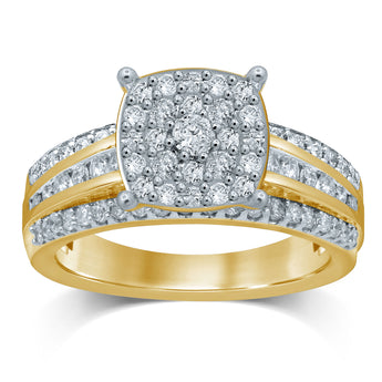 9ct Yellow Gold 1.00 Carat Diamond Ring