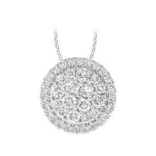 Load image into Gallery viewer, 9ct White Gold 1 Carat Diamond Cluster Pendant on 45cm Chain
