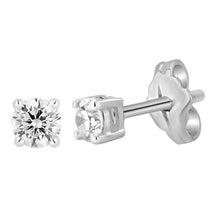 Load image into Gallery viewer, 9ct White Gold  0.05 Carat Diamond Stud Earrings