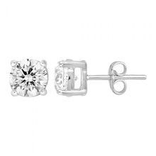 Load image into Gallery viewer, 9ct White Gold  2.00 Carat Diamond Stud Earrings