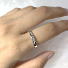 Load image into Gallery viewer, 9ct White Gold 0.05 Carat Diamond Ring with 5 Brilliant Diamonds