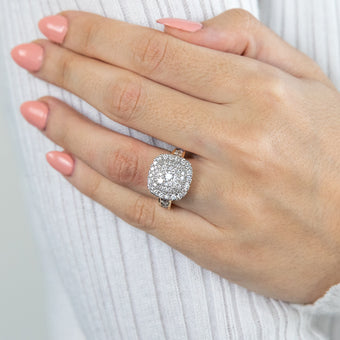 9ct Yellow Gold 2 Carat Diamond Ring with Brilliant Cut Diamonds