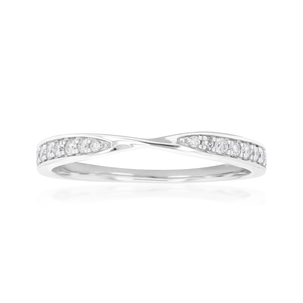 9ct White Gold Diamond Eternity Ring with 16 Brilliant Cut Diamonds