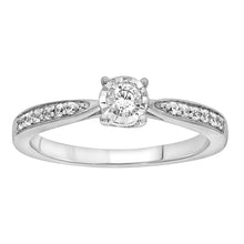 Load image into Gallery viewer, 9ct White Gold 1/4 Carat Diamond Knife Edge Ring