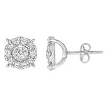 Load image into Gallery viewer, 9ct White Gold 1.5 Carat Diamond Stud Earrings
