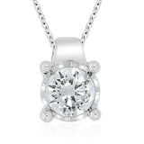9ct White Gold 1/2 Carat Diamond Pendant on 45cm Chain