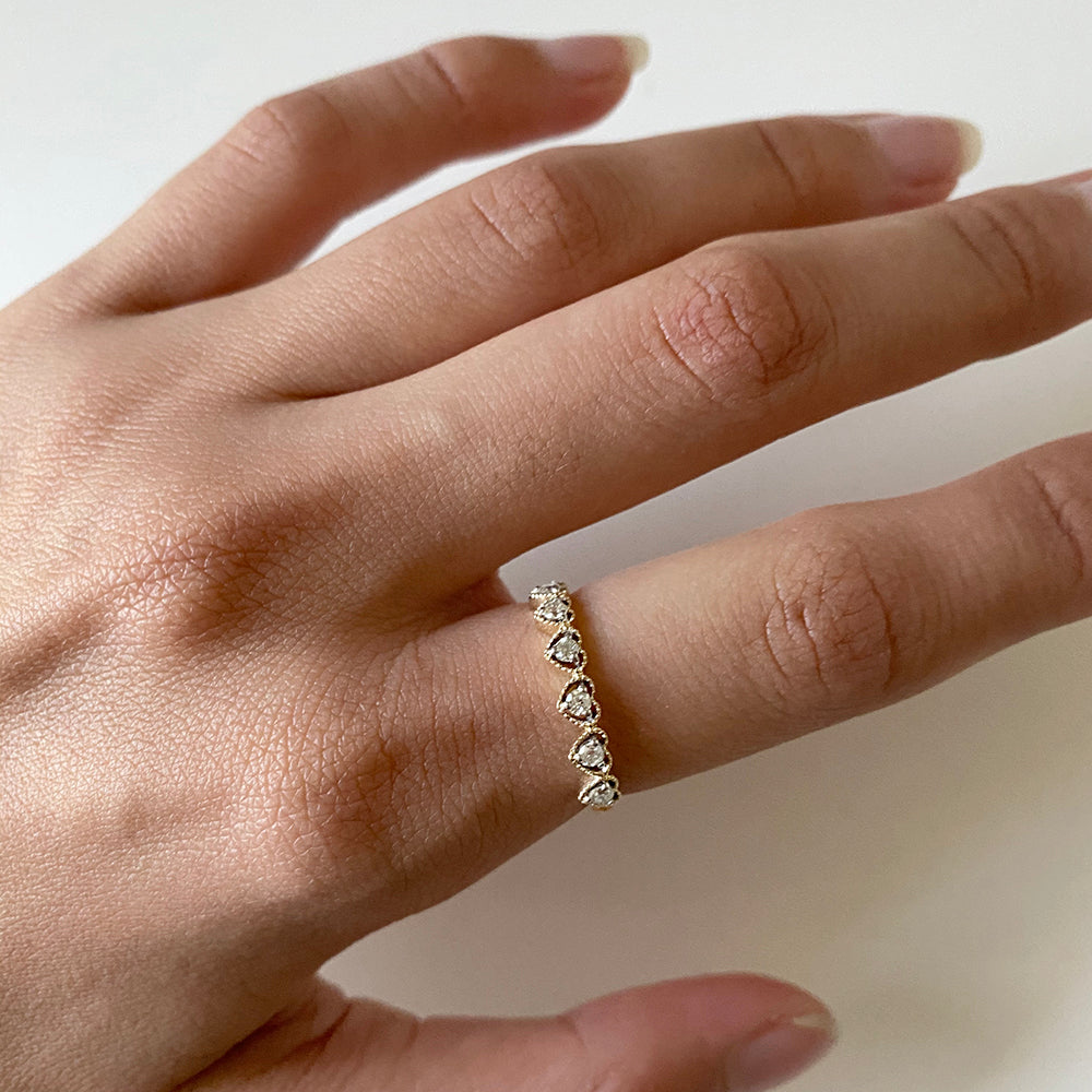 Luminesce Lab Grown 9ct Yellow Gold Heart Diamond Ring