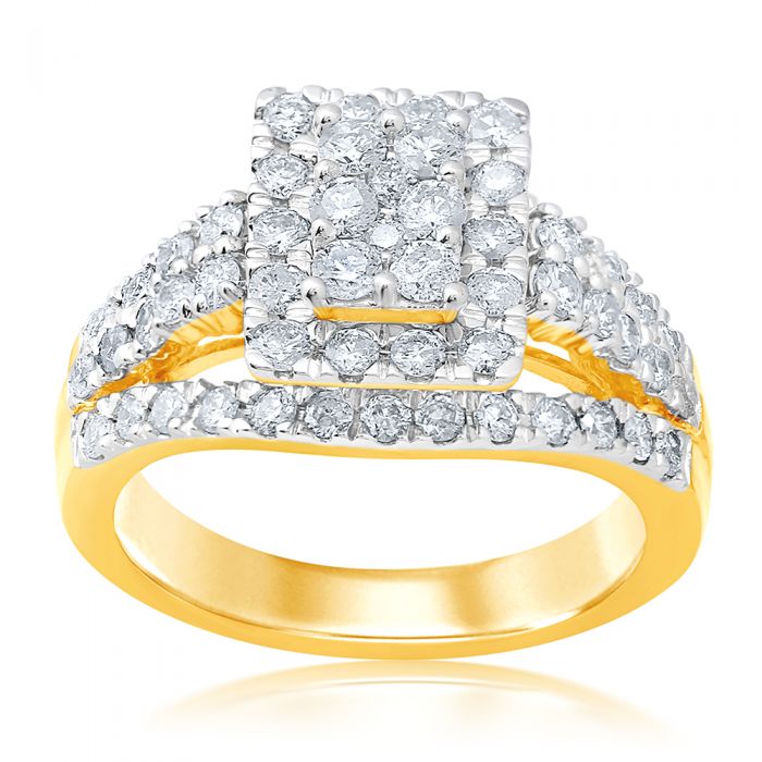 Luminesce Lab Grown 1.50 Carat Diamond Dress Ring in 9ct Yellow Gold