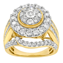 Load image into Gallery viewer, 9ct Yellow Gold 3.05 Carat Diamond Ring with Brilliant and Tapered Baguette Diamonds