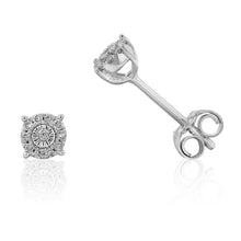 Load image into Gallery viewer, 9ct White Gold Sublime Diamond Stud Earrings