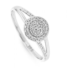 Load image into Gallery viewer, Diamond Cluster Ring in 9ct White Gold