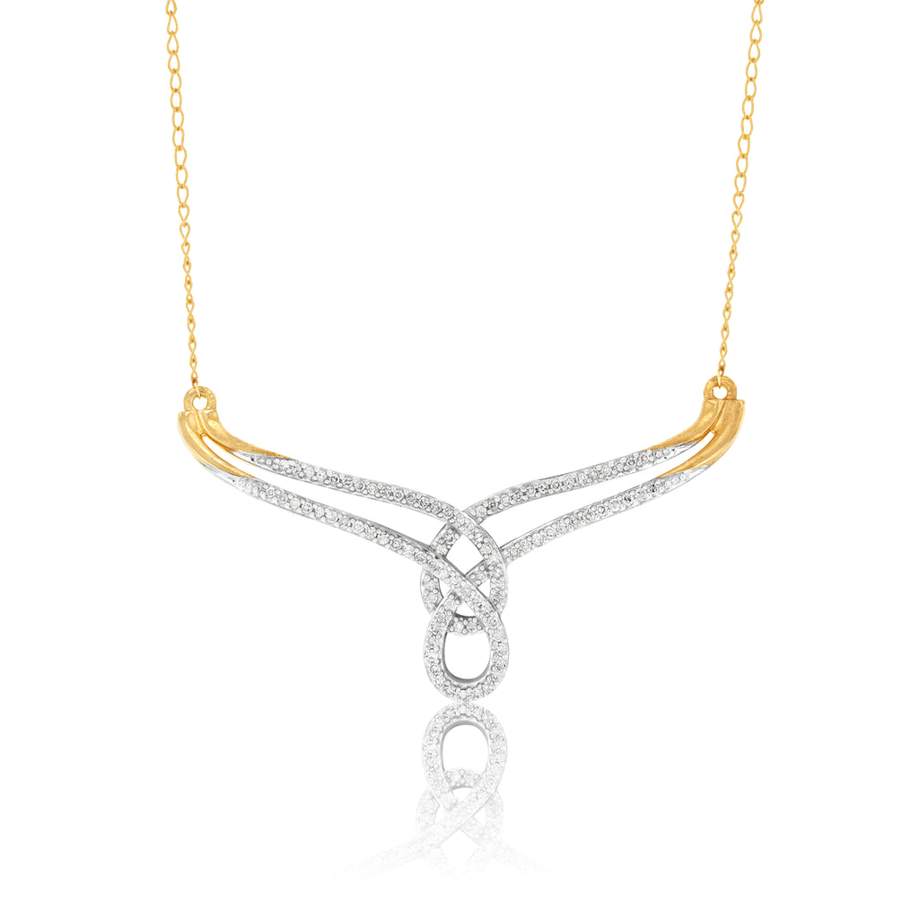 Love Infinity Necklace with 0.15ct of Diamonds in 9ct Gold