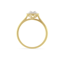 Load image into Gallery viewer, 0.25ct Baguette &amp; Round Duchess Halo Ring in 9ct Gold