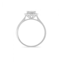 Load image into Gallery viewer, 1/2 Carat Diamond Halo Ring in 9ct White Gold