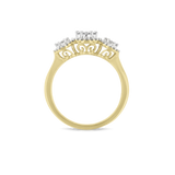 Diamond Blossom Trilogy Ring in 9ct Gold