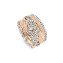 Load image into Gallery viewer, Dramatic Wrap 0.65ct Diamond Pave Ring in 9ct Rose Gold