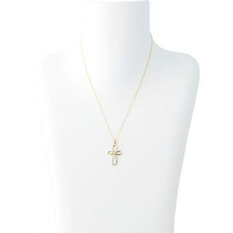 Diamond Cross Pendant on Chain in 9ct Gold