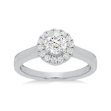 Luminesce Lab Grown 18ct White Gold 1 Carat Diamond Halo Ring