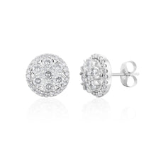 Load image into Gallery viewer, 10ct White Gold 0.95 Carat Diamond Stud Earrings