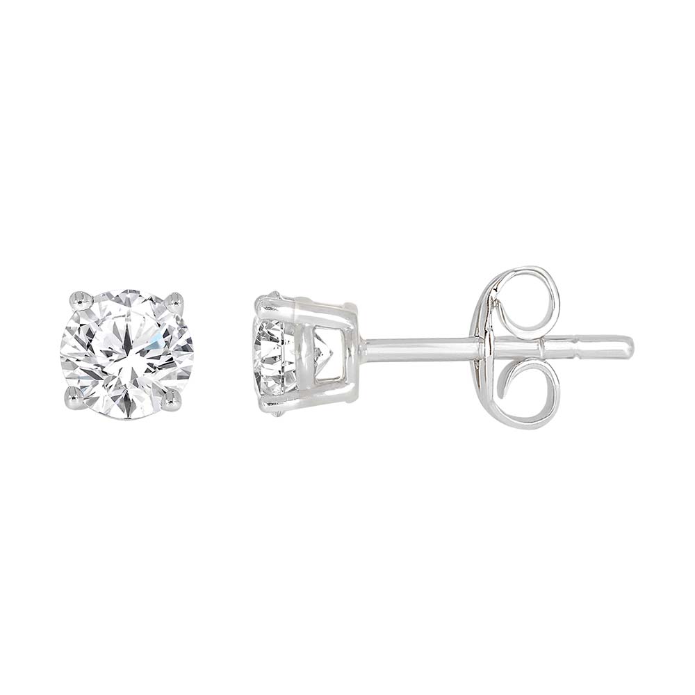 9ct White Gold 1/2 Carat Diamond Stud