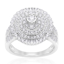 Load image into Gallery viewer, 9ct White Gold 2 Carat Diamond Halo Ring
