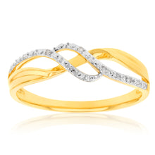 Load image into Gallery viewer, 9ct Yellow Gold Diamond Ring