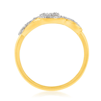 9ct Yellow Gold Diamond Ring
