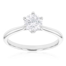 Load image into Gallery viewer, 18ct White Gold Solitaire Ring with 1.00 Carat GI SI Certified Diamond