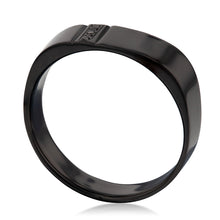 Load image into Gallery viewer, Zirconium Ring with 3 Brilliant Cut Black Diamond