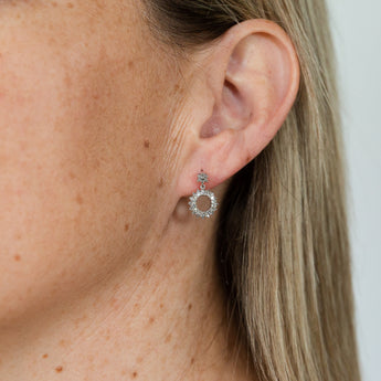 10ct White Gold 1/2 Carat Diamond Drop Earrings